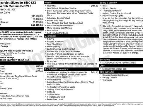 Used 2018 Chevrolet Silverado 1500 LTZ Z71 image 2