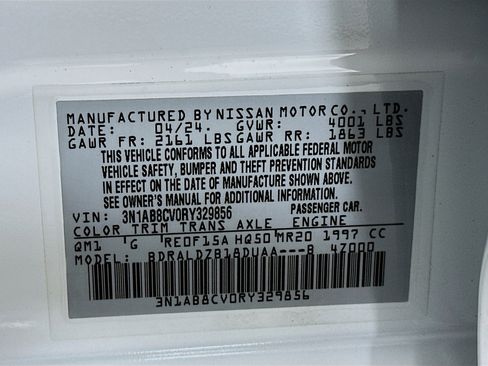 Used 2024 Nissan Sentra SV w/ All-Weather Package image 12