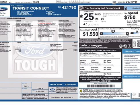 Used 2019 Ford Transit Connect XLT FWD image 1