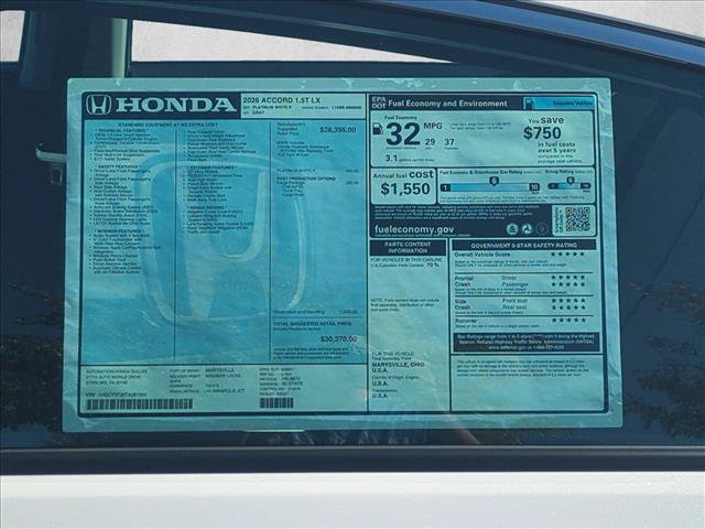 New 2026 Honda Accord LX image 17