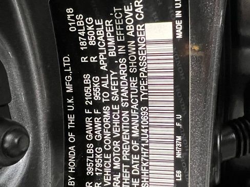 Used 2018 Honda Civic EX-L image 41