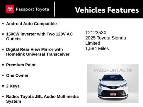 Used 2025 Toyota Sienna Limited image 10
