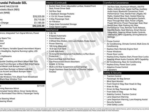Used 2021 Hyundai Palisade SEL FWD image 23