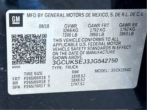 Used 2018 Chevrolet Silverado 1500 LTZ w/ LTZ Plus Package AWD/4WD image 24
