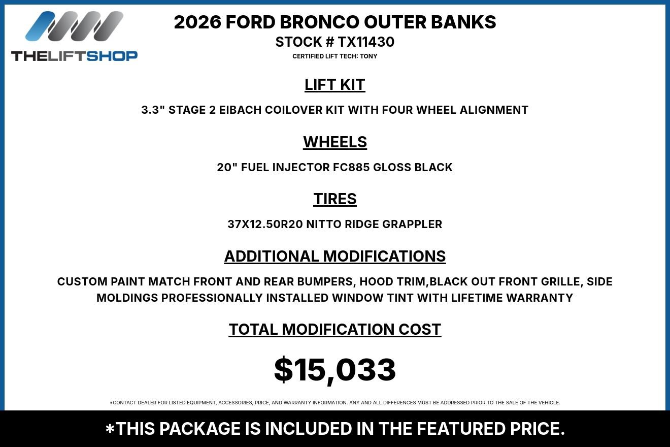 Used 2026 Ford Bronco Outer Banks AWD/4WD image 2