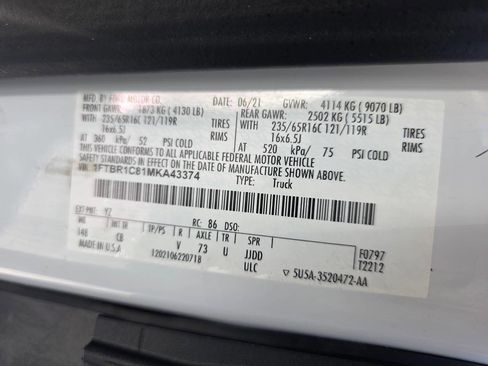 Used 2021 Ford Transit 250 Medium Roof w/ Load Area Protection Package RWD image 23