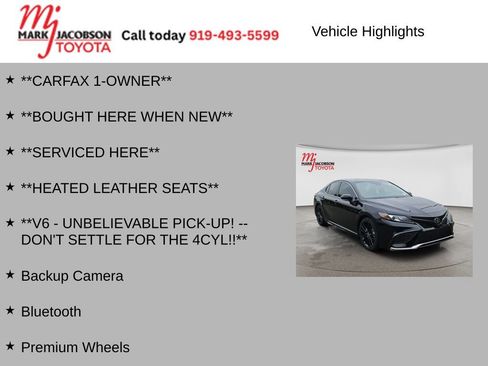 Used 2024 Toyota Camry XSE w/ Navigation Package FWD image 6