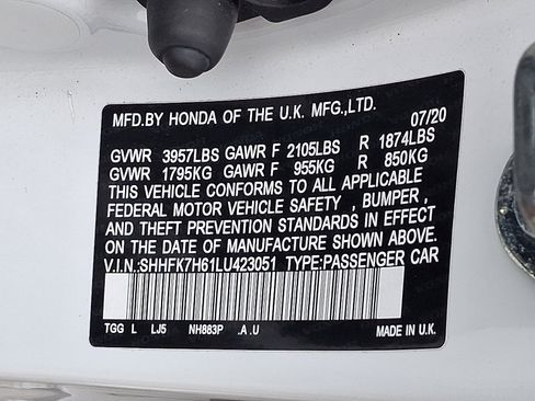 Used 2020 Honda Civic EX image 26