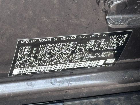 Certified 2026 Honda HR-V LX image 36