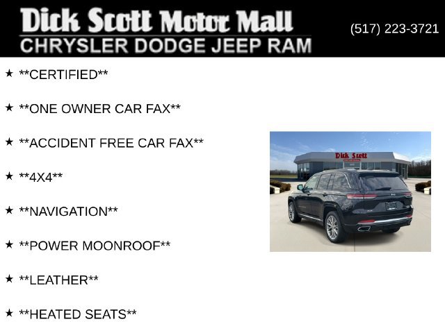 Certified 2023 Jeep Grand Cherokee Summit AWD/4WD image 11