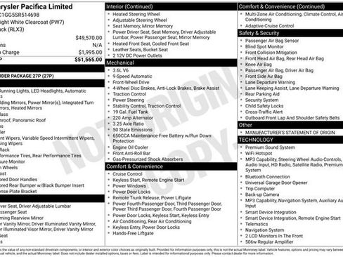 Used 2025 Chrysler Pacifica Limited FWD image 8