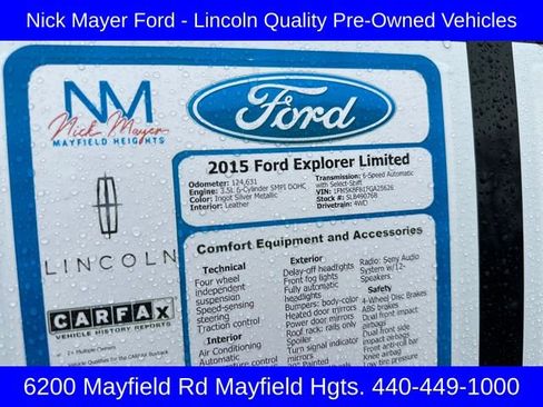 Used 2015 Ford Explorer Limited w/ Equipment Group 302A image 27