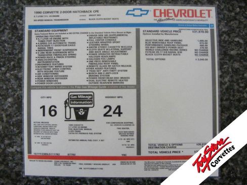 Used 1990 Chevrolet Corvette Coupe image 17