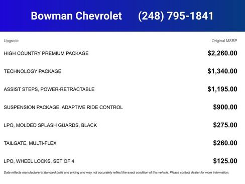 New 2026 Chevrolet Silverado 1500 High Country w/ High Country Premium Package image 4