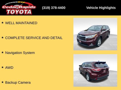 Used 2016 Toyota Highlander Limited AWD/4WD image 7