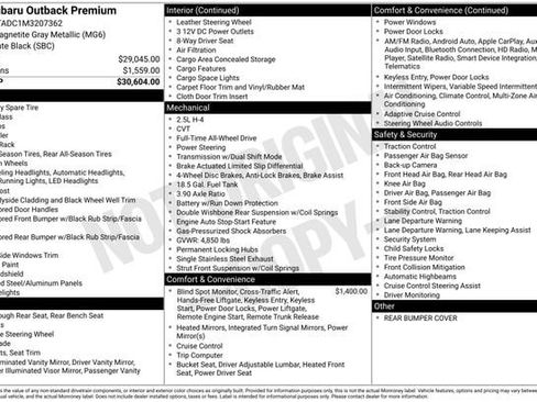 Used 2021 Subaru Outback Premium image 27