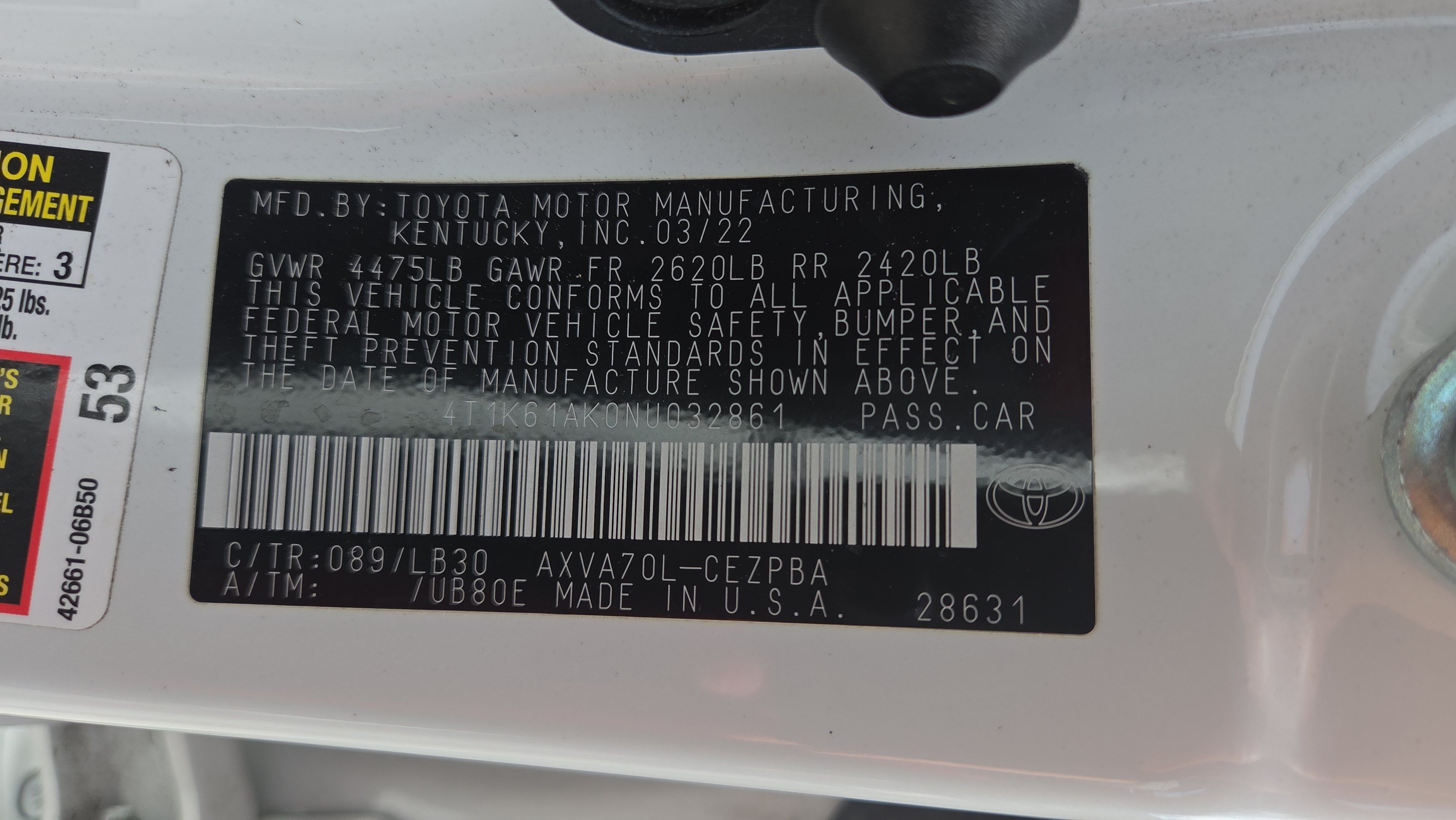 Used 2022 Toyota Camry XSE w/ Navigation Package FWD image 21