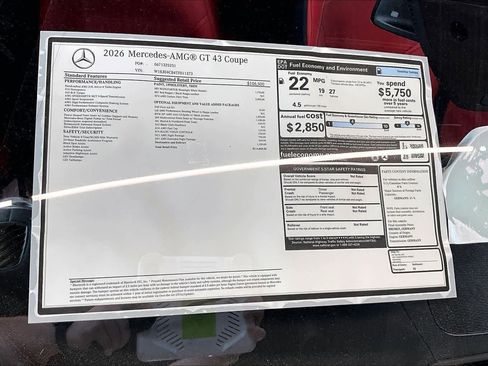 New 2026 Mercedes-Benz AMG GT 43 image 16