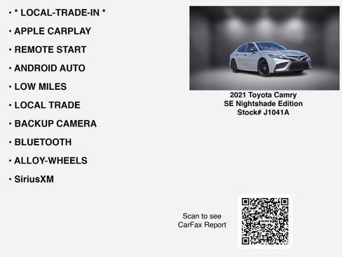 Used 2021 Toyota Camry SE FWD image 7