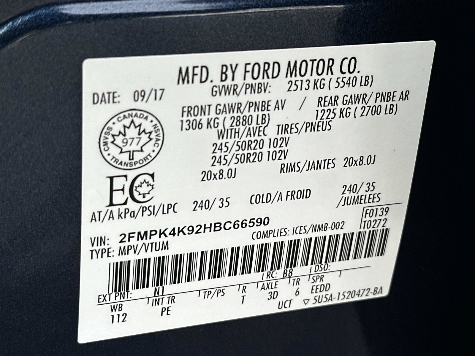 Used 2017 Ford Edge Titanium w/ Canadian Touring Package AWD/4WD image 17