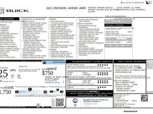 Used 2023 Buick Envision Avenir AWD/4WD image 40