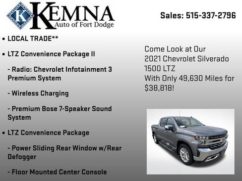 Used 2021 Chevrolet Silverado 1500 LTZ w/ LTZ Premium Package image 7