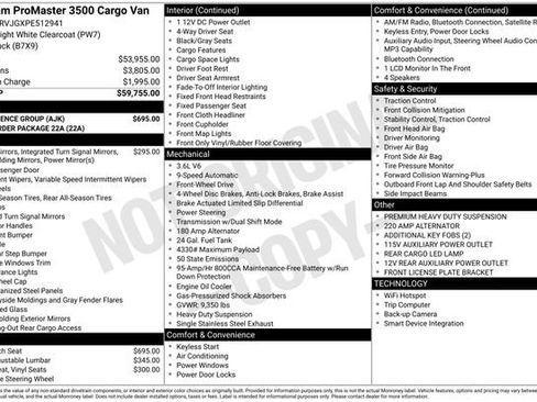 Used 2023 RAM ProMaster 3500 w/ Convenience Group image 3