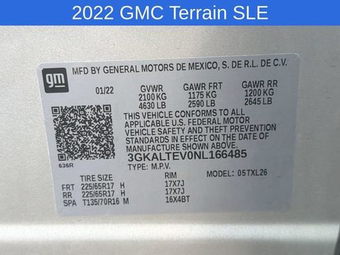 Used 2022 GMC Terrain SLE w/ Driver Convenience Package AWD/4WD image 2