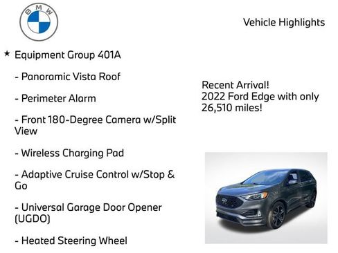 Used 2022 Ford Edge ST w/ Equipment Group 401A AWD/4WD image 3