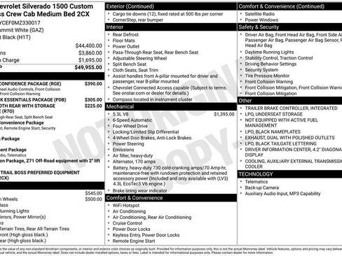 Used 2021 Chevrolet Silverado 1500 Custom Trail Boss w/ Safety Confidence Package AWD/4WD image 3