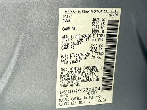 Used 2019 Nissan Titan SV w/ SV Convenience Package image 33