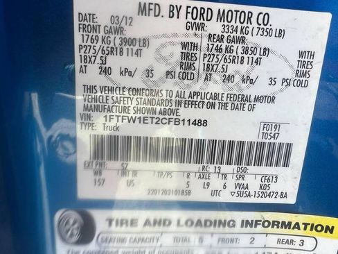 Used 2012 Ford F150 XLT w/ XLT Chrome Pkg AWD/4WD image 18