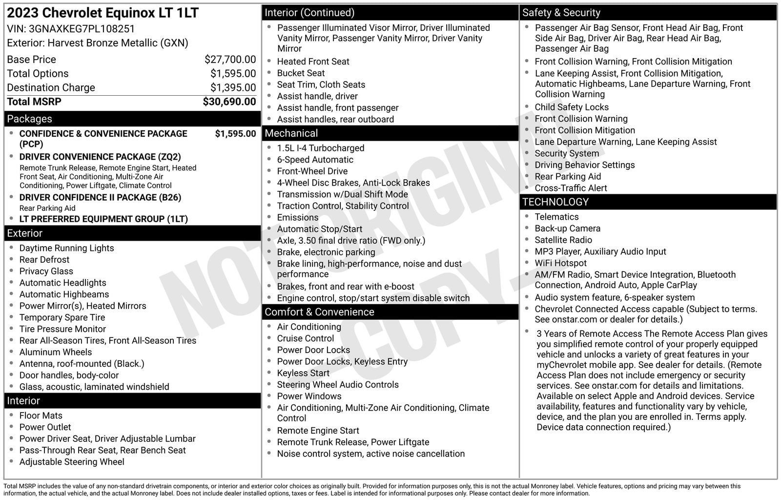 Certified 2023 Chevrolet Equinox LT FWD image 34