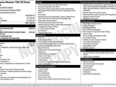 Certified 2023 Toyota 4Runner TRD Off-Road Premium w/ Moonroof Package AWD/4WD image 28