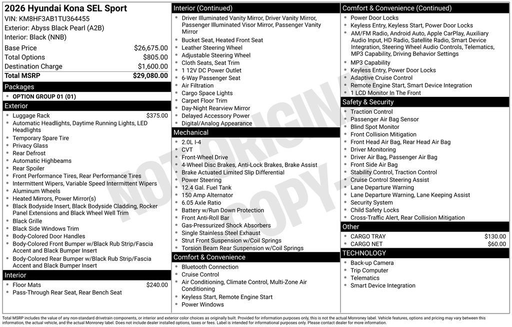 New 2026 Hyundai Kona SEL Sport FWD image 29