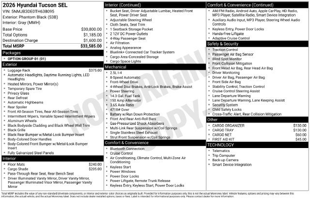Certified 2026 Hyundai Tucson SEL Plus FWD image 5