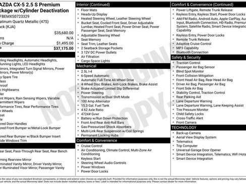 Certified 2025 MAZDA CX-5 AWD 2.5 S w/ Premium Plus Pkg image 35