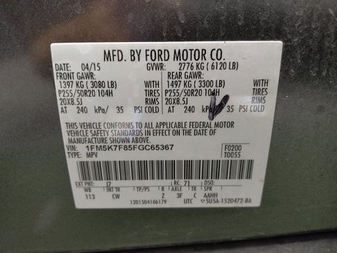 Used 2015 Ford Explorer Limited w/ Equipment Group 301A FWD image 33