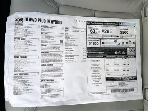 New 2026 Volvo XC60 T8 Ultra w/ Climate Package AWD/4WD image 36