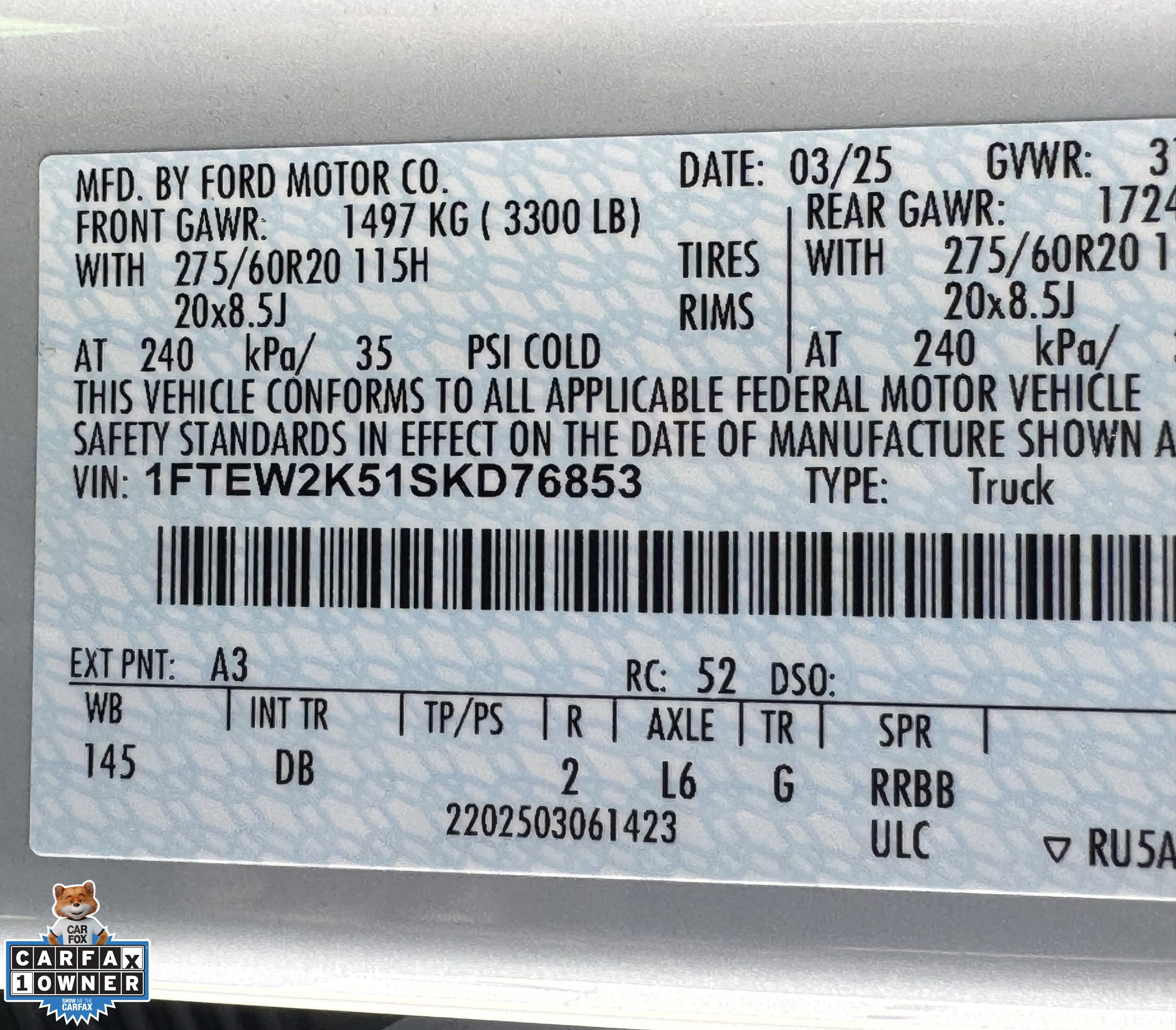 Used 2025 Ford F150 STX w/ STX Black Appearance Package RWD image 14