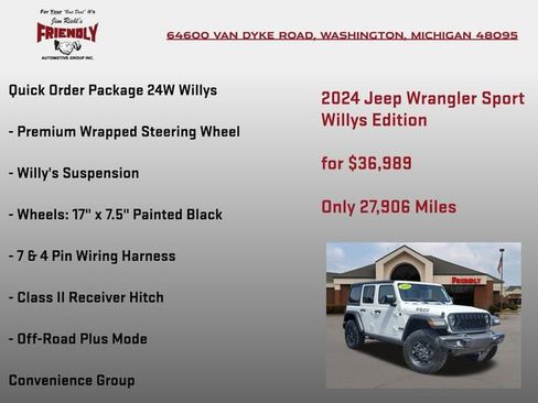 Used 2024 Jeep Wrangler Unlimited Sport AWD/4WD image 25