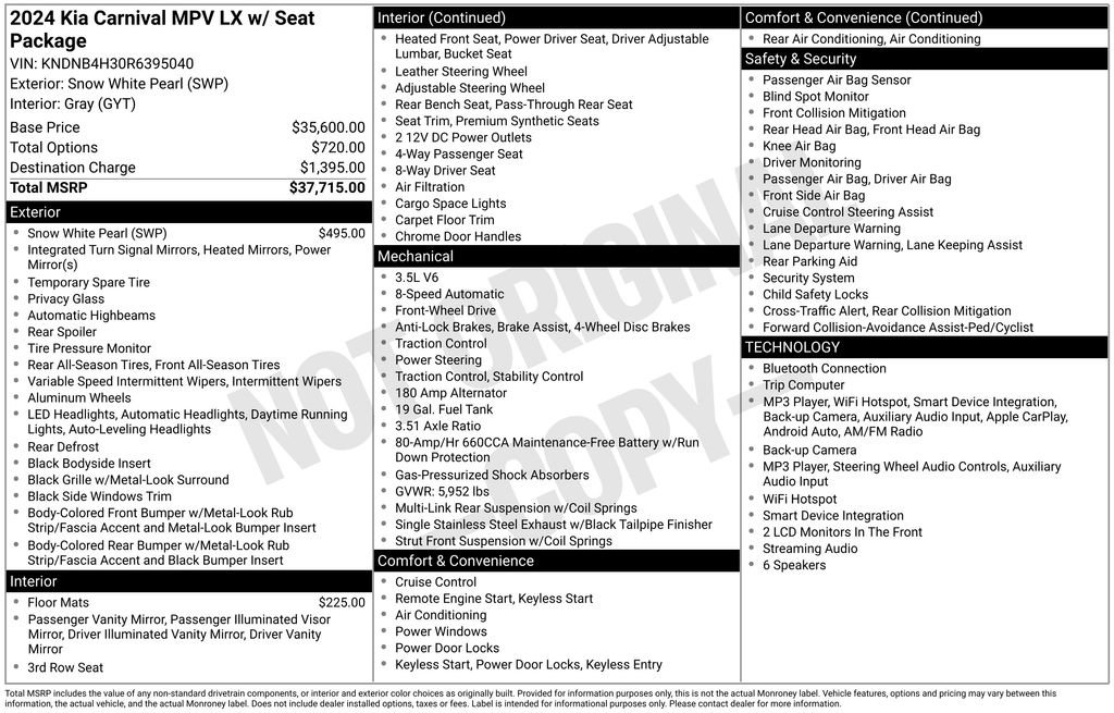 Used 2024 Kia Carnival LX FWD image 5