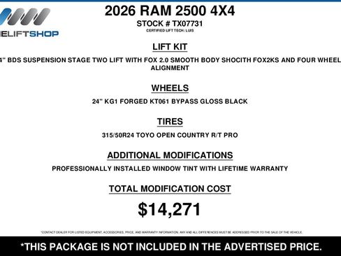 Used 2026 RAM 2500 Limited image 2