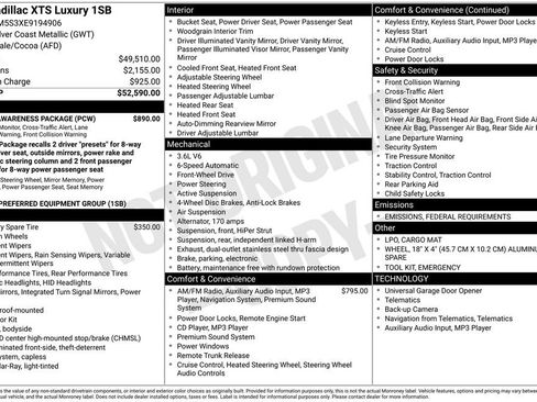 Used 2014 Cadillac XTS Luxury w/ Driver Awareness Package image 7