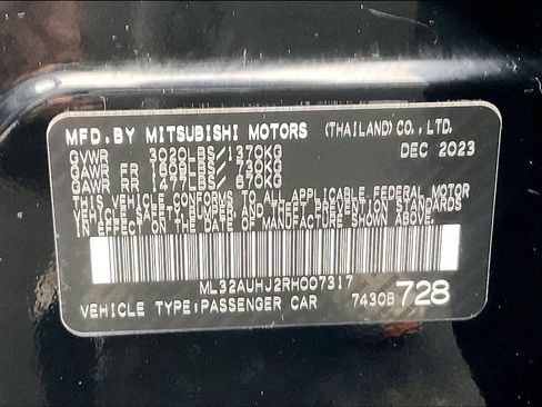 Used 2024 Mitsubishi Mirage ES FWD image 30