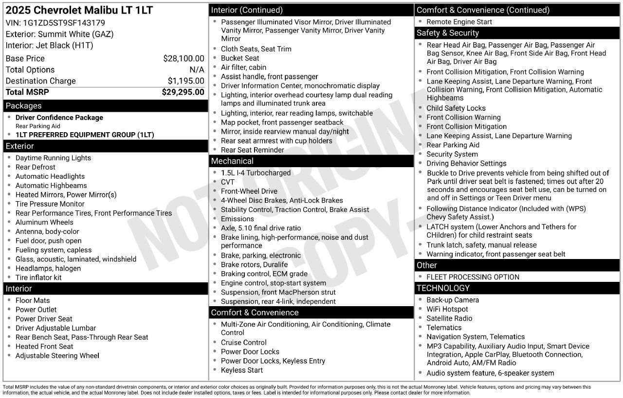 Used 2025 Chevrolet Malibu LT FWD image 28