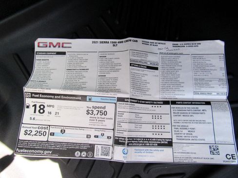 Used 2021 GMC Sierra 1500 SLT w/ SLT Premium Plus Package image 94