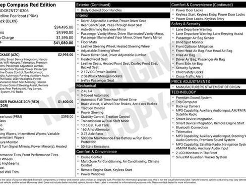 Used 2022 Jeep Compass Limited w/ (RED) Package image 3