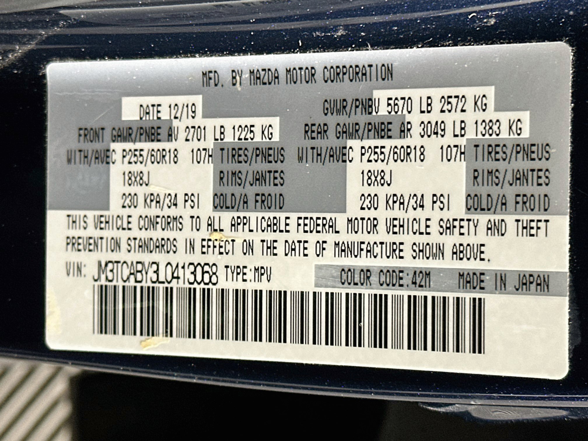 Used 2020 MAZDA CX-9 Sport FWD image 12