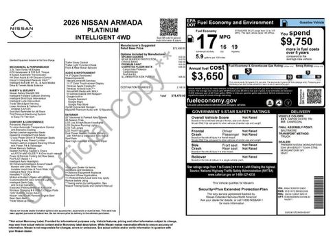 New 2026 Nissan Armada Platinum image 11